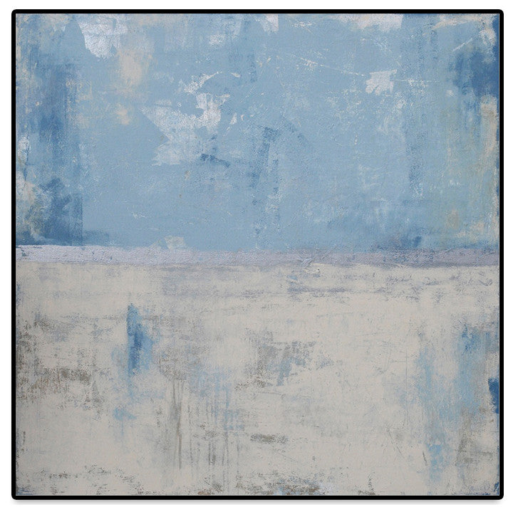 "Silver Aura" Oversized Framed Canvas, 45" x 45"