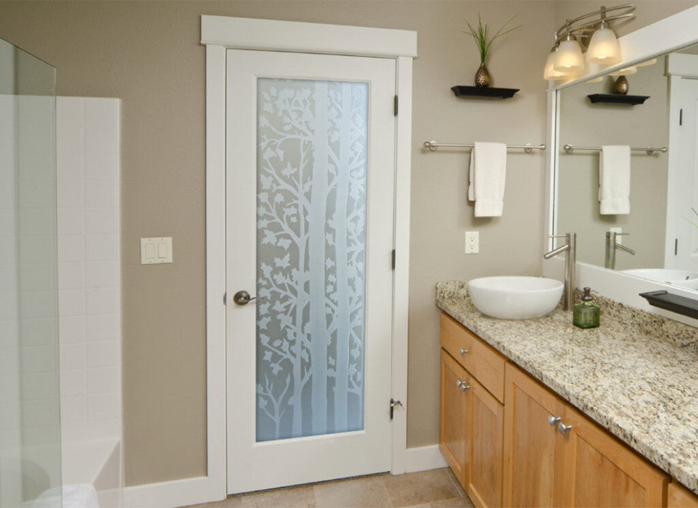 Interior Prehung Door or Interior Slab Door - Forest Trees - Primed - 24" x...