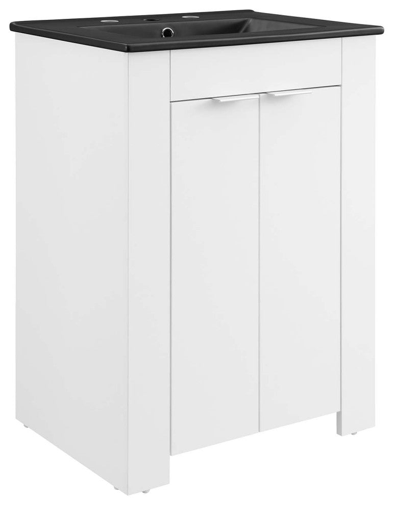 Maybelle 24" Bathroom Vanity - White Black