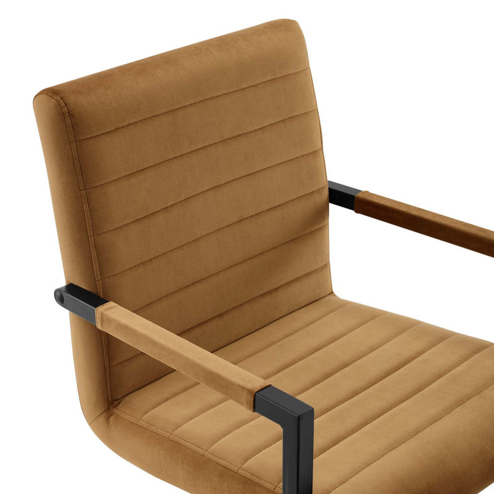 Savoy Performance Velvet Dining Chairs - Set of 2-Cognac
