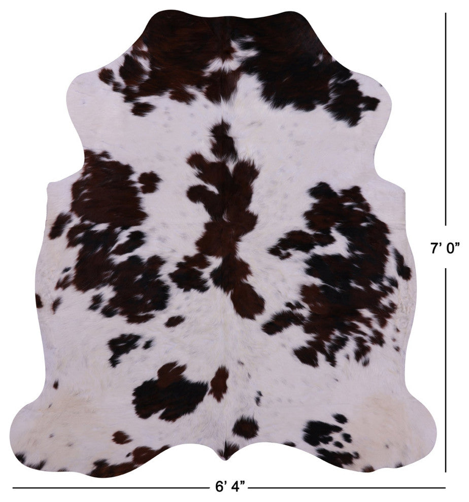 Organic Natural Hair-On Cowhide Area Rug 7' 0" X 6' 4" C1506