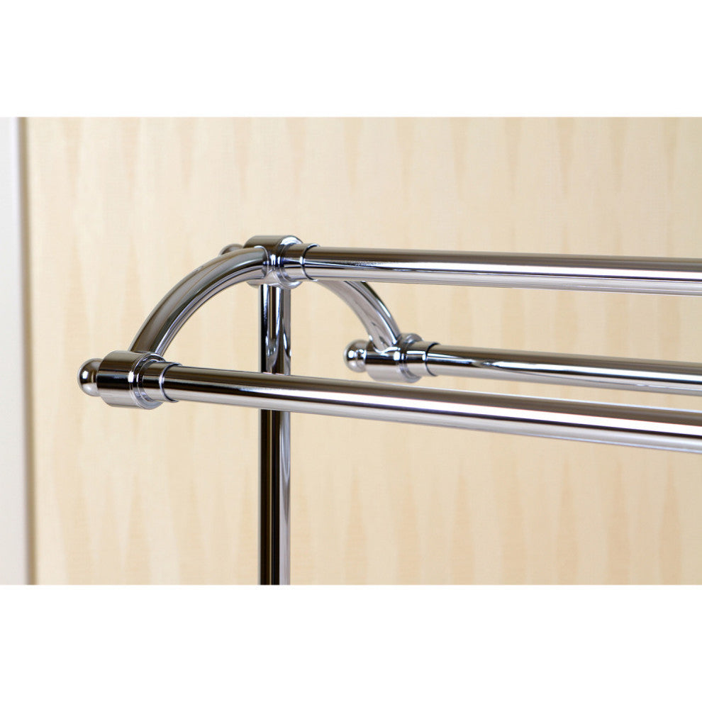 Kingston Brass Pedestal Towel Rack, Polished Chrome