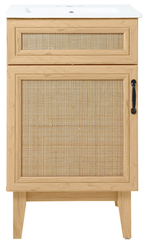 20" Modern Farmhouse 2-Shelf Bath Vanity Cabinet Only (Sink Basin not Included)