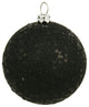 Vickerman N591017Dq 4" Black Sequin Ball Ornament, 6 Per Bag