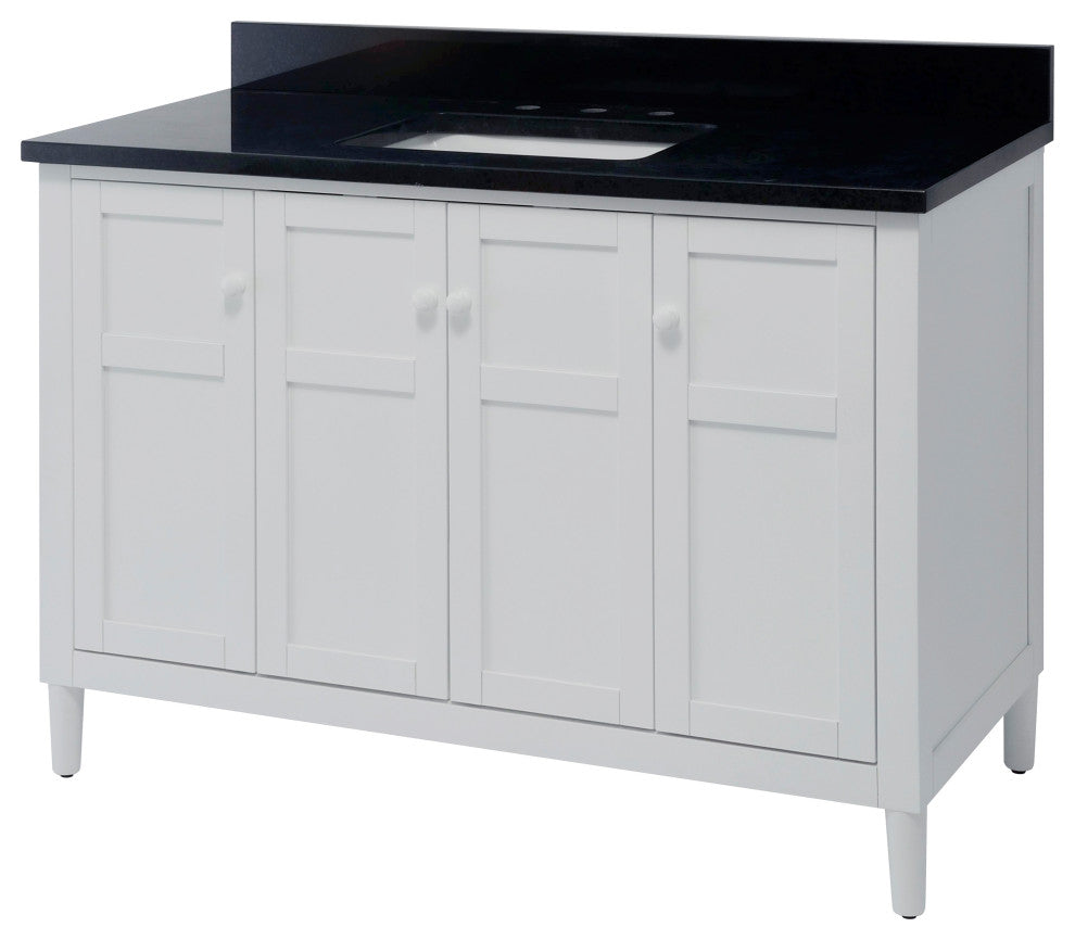 Turner 48" Vanity Base With 4 Doors and Bottom Drawer