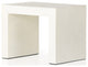 Parish Outdoor End Table-White Concrete