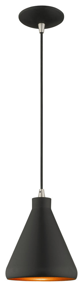 Livex Lighting Black 1-Light Mini Pendant
