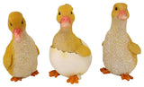 Set of 3 Duckling Brood Garden Statues