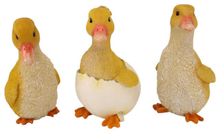 Set of 3 Duckling Brood Garden Statues