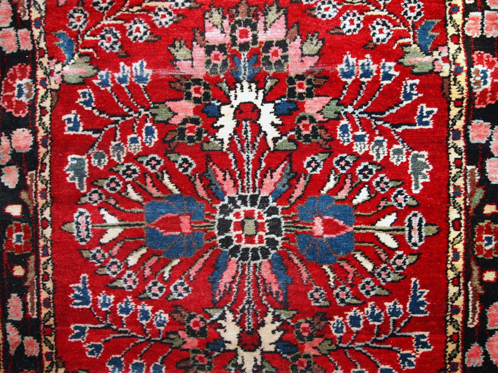 Handmade antique Persian Lilihan runner 2.7' x 23.3' (84cm x 712cm) 1910s