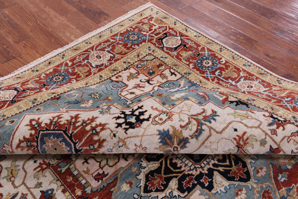 7' 11" X 10' 0" Handmade Persian Fine Serapi Wool Rug - Q16040