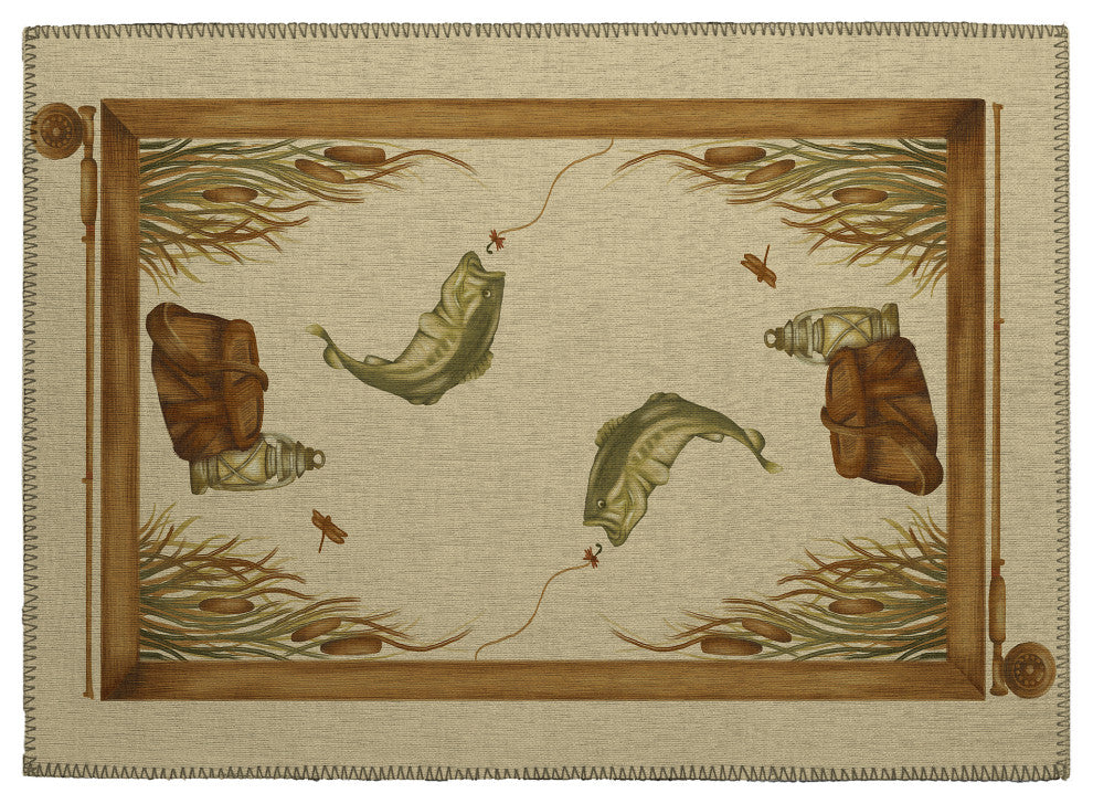 Indoor/Outdoor Excursion EX5 Beige Machine Washable 1'8" x 2'6" Rug