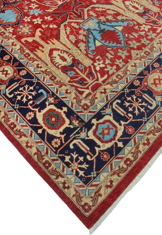 9'11x13'9 Aria Fine Chobi Brainard Rusty-Red/Blue Rug
