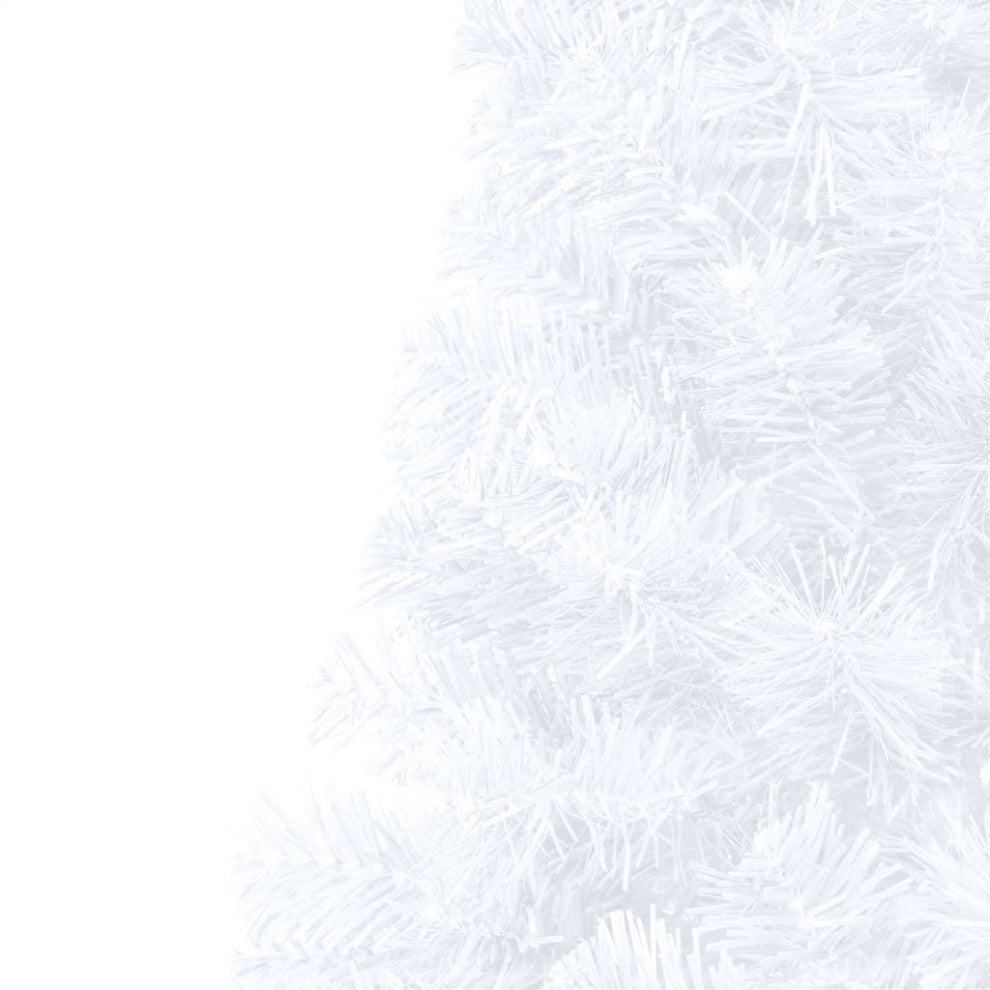 vidaXL Christmas Tree Artificial Half-Circle Xmas Tree with Stand White PVC