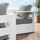 Lounge Chair Armchair, White Gray, Aluminum, Modern, Outdoor Hospitality