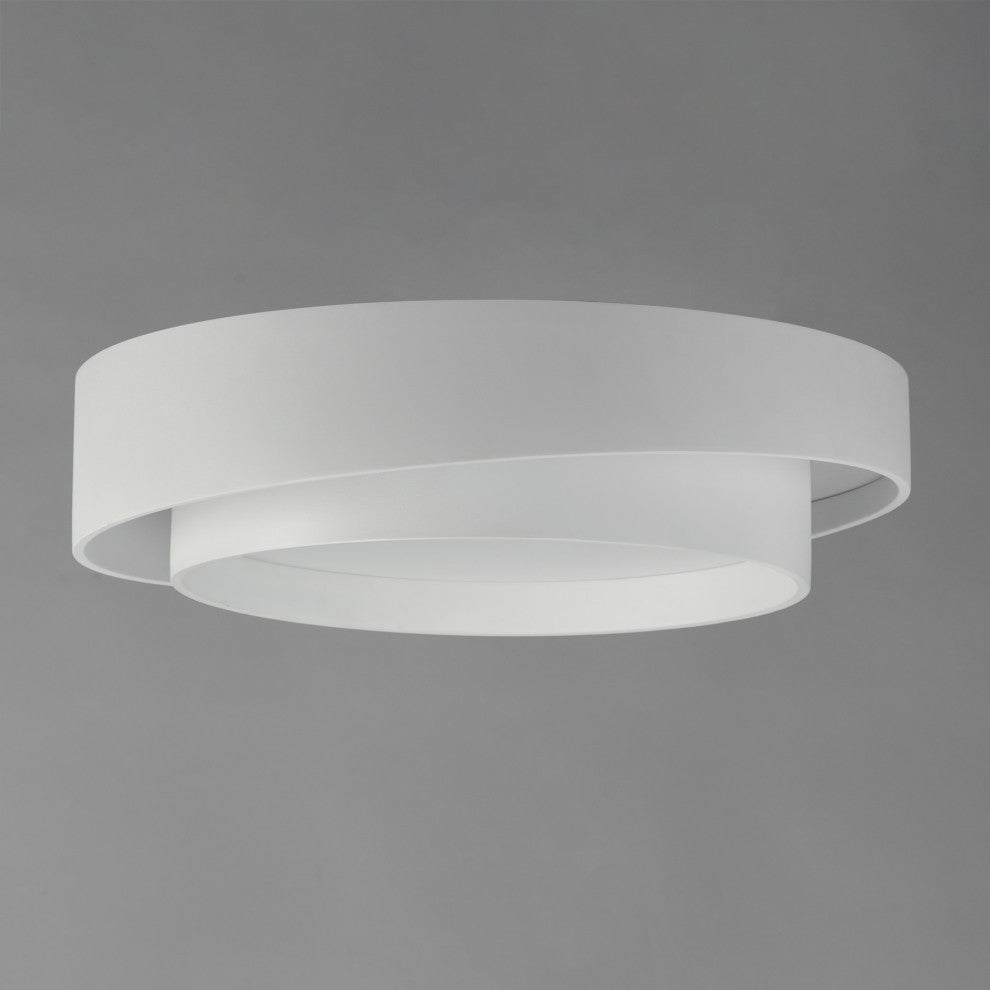 ET2 E51042 Ziggurat 20"W LED Flush Mount Drum Ceiling Fixture - White