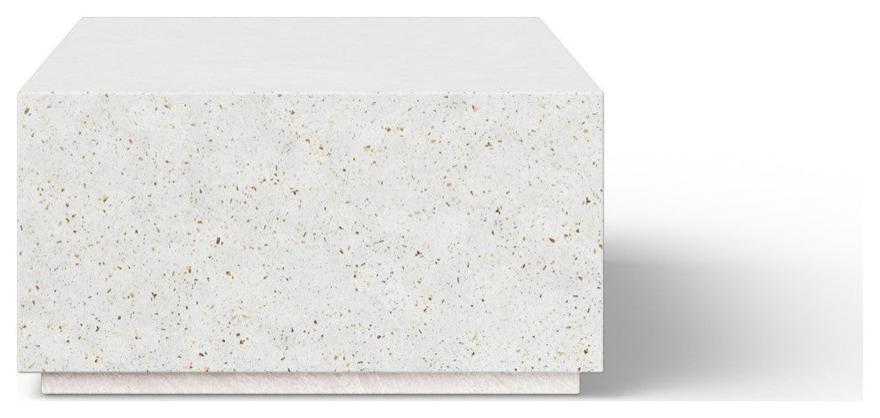 Mixx, Bloc Rectangular Coffee Table, Ivory Terrazzo