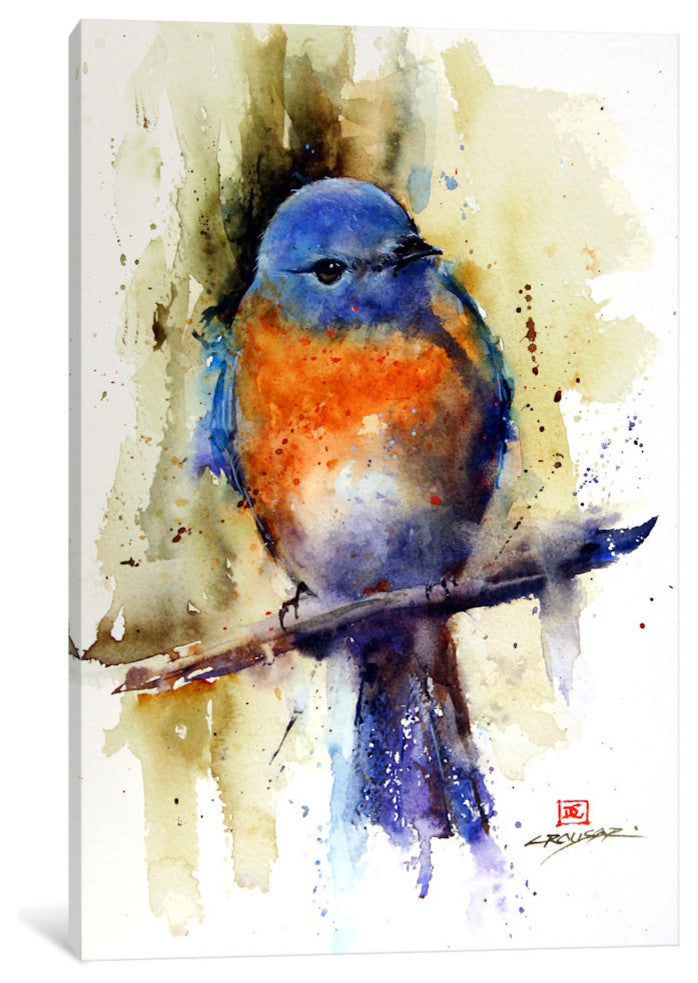 "Bird on the Sprig" by Dean Crouser, Canvas Print, 26"x18"