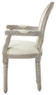 Rustic Manor Brookelyn Dining Chair, Upholstered, Linen, Cream White
