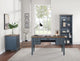 Farmhouse Open Wood Bookcase Bookcase Shelves Blue
