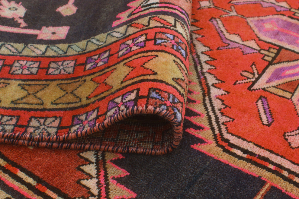 Fine Vintage Distressed Sema Rust/Beige Runner, 4'11x9'10