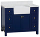 Yorkshire 42" Bathroom Vanity, Royal Blue, Engineered Marble