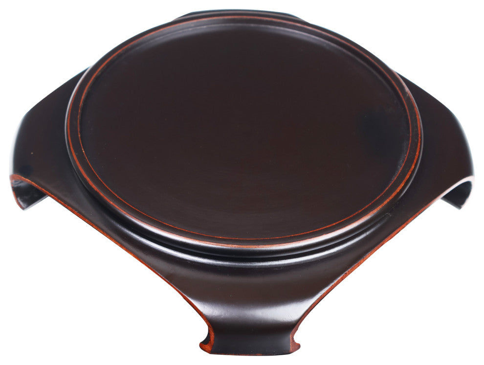 Vase Stand Square Black Finish, 8"w
