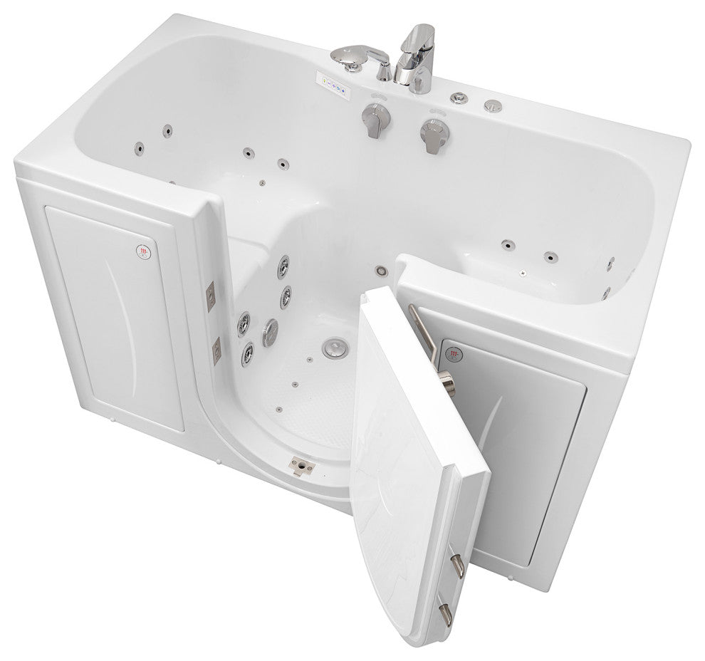 Ella Tub4Two 32"x60" Hydro+Air Massage+Foot Massage Acrylic Two Seat Walk, Tub