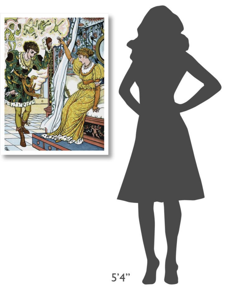 "Frog Prince - The Transformation" Digital Paper Print by Walter Crane, 26"x34"