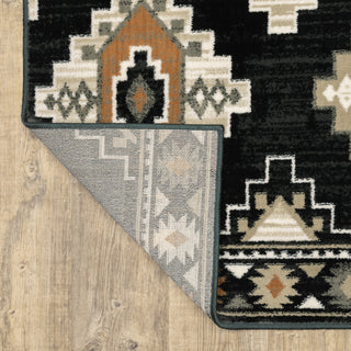 Garson Southwest Diamonds Area Rug, Charcoal, 1'10"x7'6"