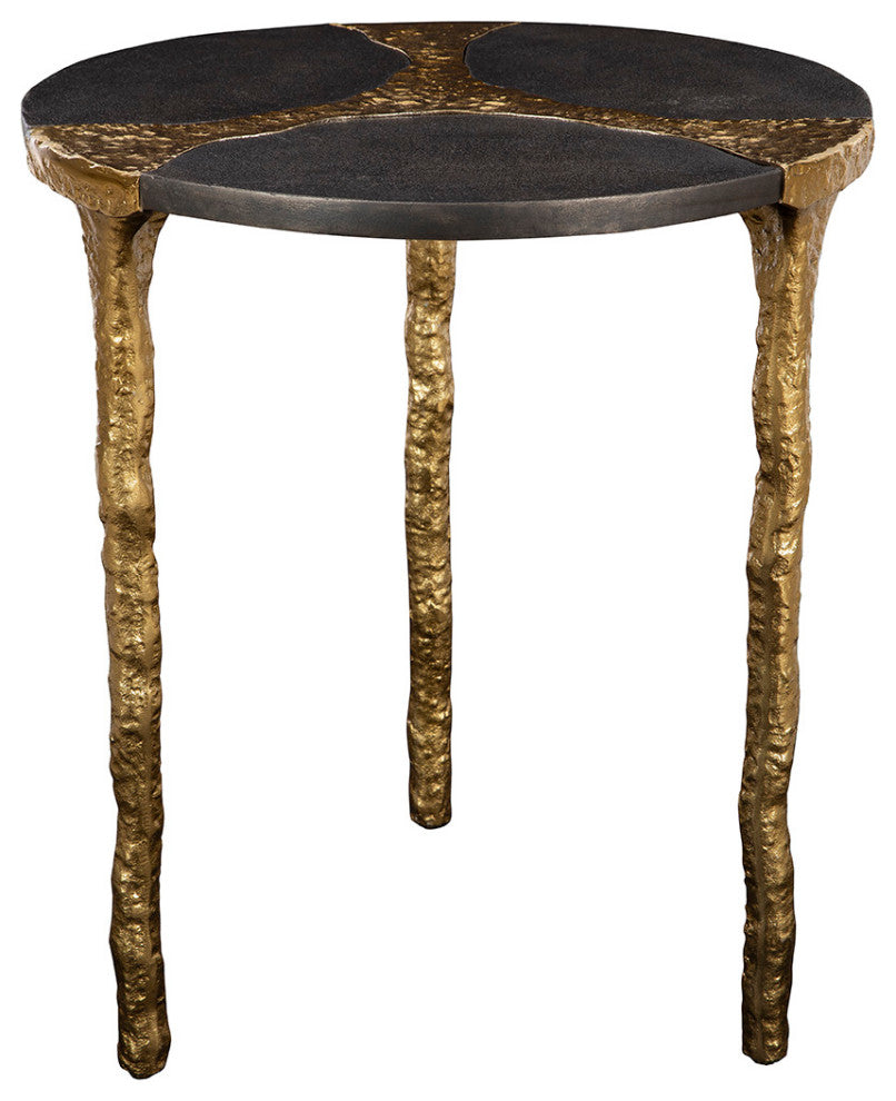 Thompson Aluminum End Table, Gold