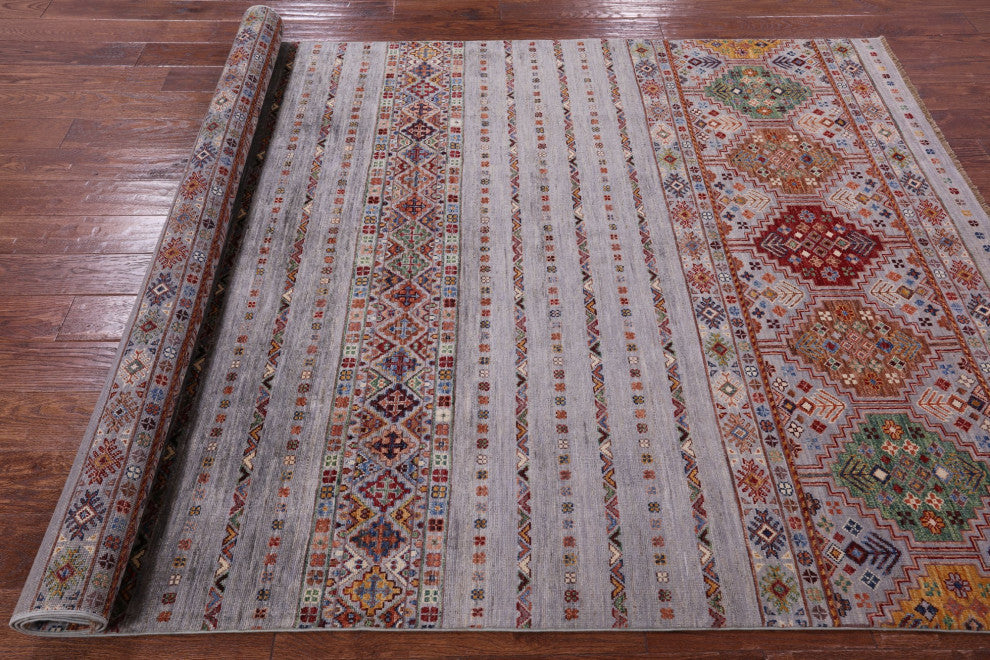5' 8" X 8' 9" Super Kazak Khorjin Handmade Rug - Q12308