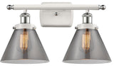 Innovations 916-2W-WPC-G43-LED 2-Light Vanity Light, White, Polished Chrome
