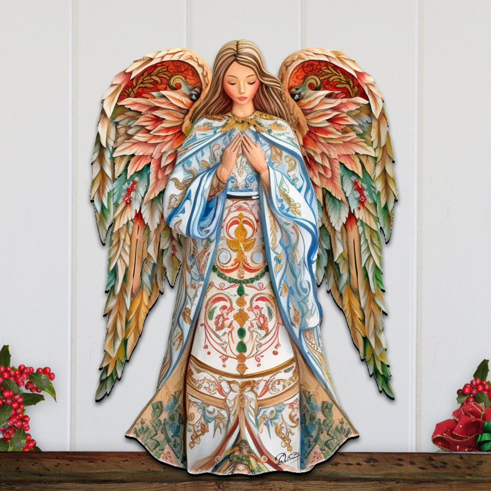 Elegant Angel of Hope Holiday Door Decor Nativity Holiday Decor