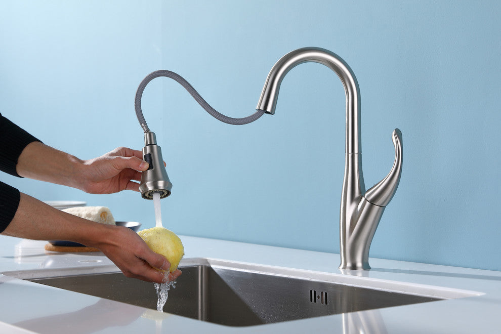 Topmount Stainless Steel 25"x22"x9" 4-Hole Single Bowl Kitchen Sink With Faucet