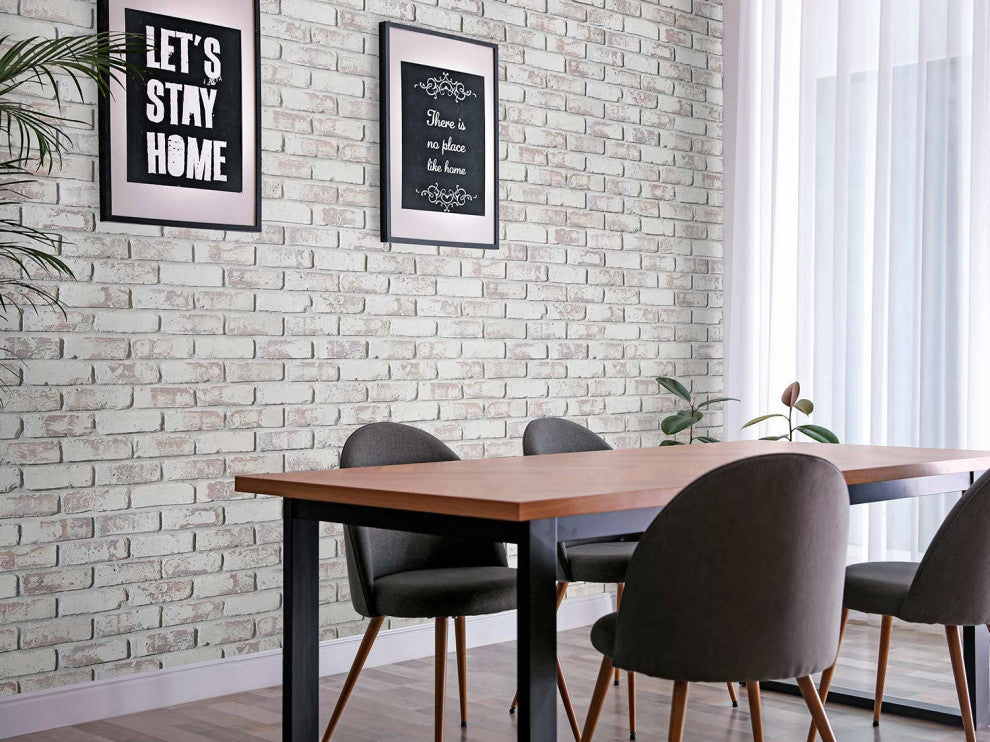 Old Chicago Brick Faux Brick Wall Panel, Old Chicago Brickpanel, Whitewash Brick