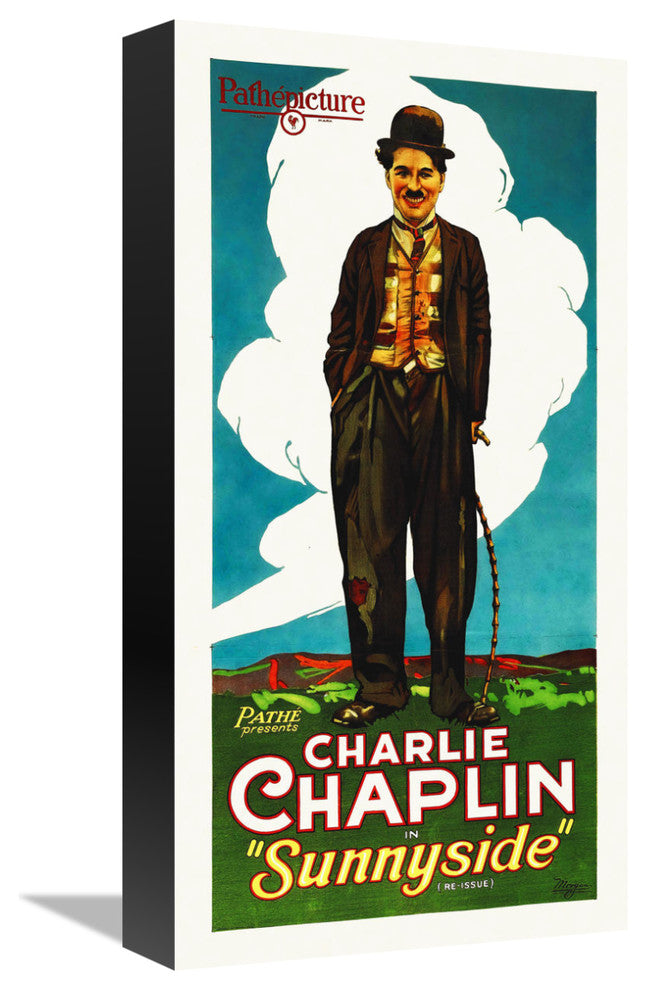 "Charlie Chaplin - Sunnyside, 1915" Canvas by Hollywood Photo Archive, 8x16"