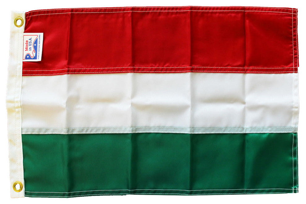 Hungary, 12"x18" Nylon Flag