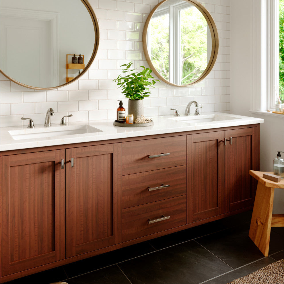 Karran 3-Hole 2-Handle Widespread Faucet With Pop-up Drain, Chrome