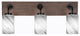 Oxbridge, Bath Bar, Matte Black & Painted Distressed Metal, 4" Onyx Swirl