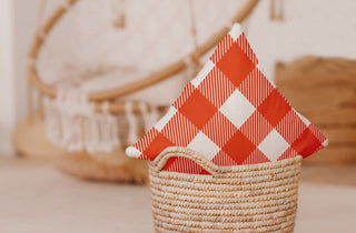 Buffalo Plaid Accent Pillow With Removable Insert, Harvest Orange, 18"x18"