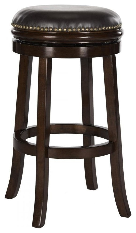 Safavieh Biagio Swivel Barstool, Sierra Brown, Brown Seat