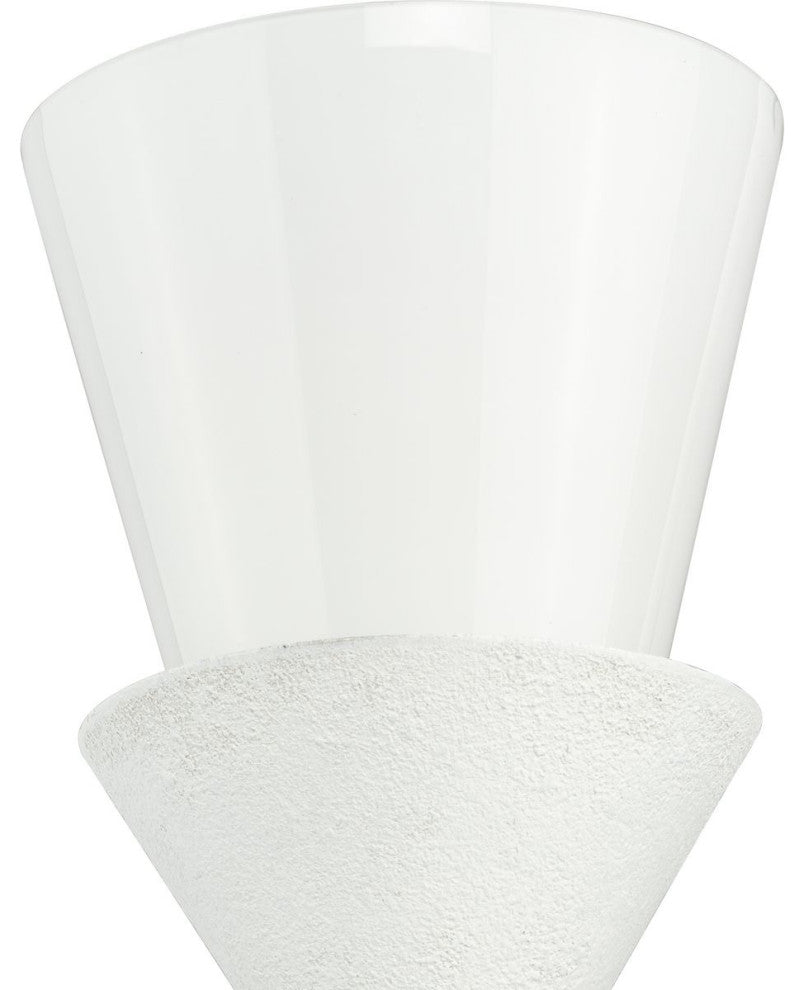 Pinellas Collection 6-Light Contemporary Chandelier, White Plaster