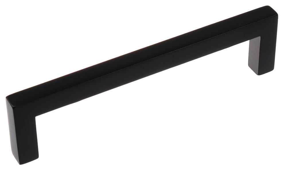 5" Center Solid Square Bar Pulls, Set of 10, Matte Black