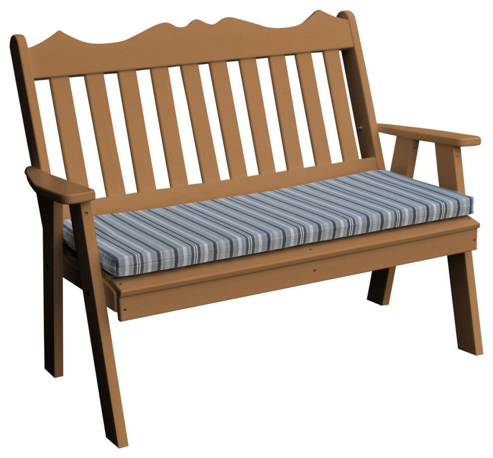 Poly Royal English Garden Bench, Cedar, 4 Foot