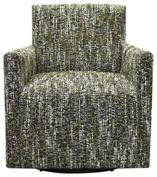 Lounge Upholstered Swivel Club Chair, Paris Green