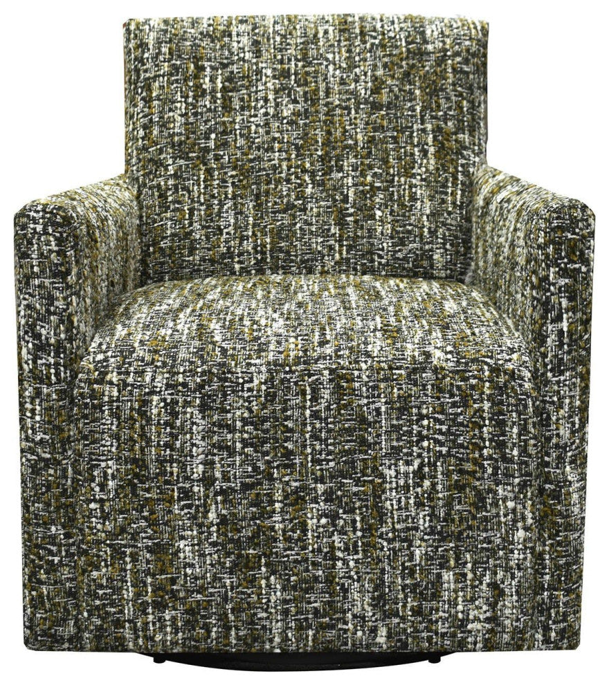 Lounge Upholstered Swivel Club Chair, Paris Green