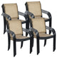Costway Set of 16 Patio Dining Chairs Stackable Armrest Backrest no Assembly