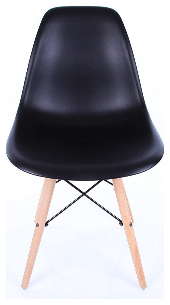 Berman Contemporary Dining Side Chair, Set of 1, Black