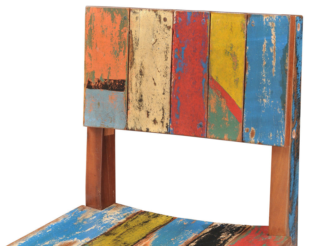 Bar Stool, Made from Recycled Teak Wood Boats
